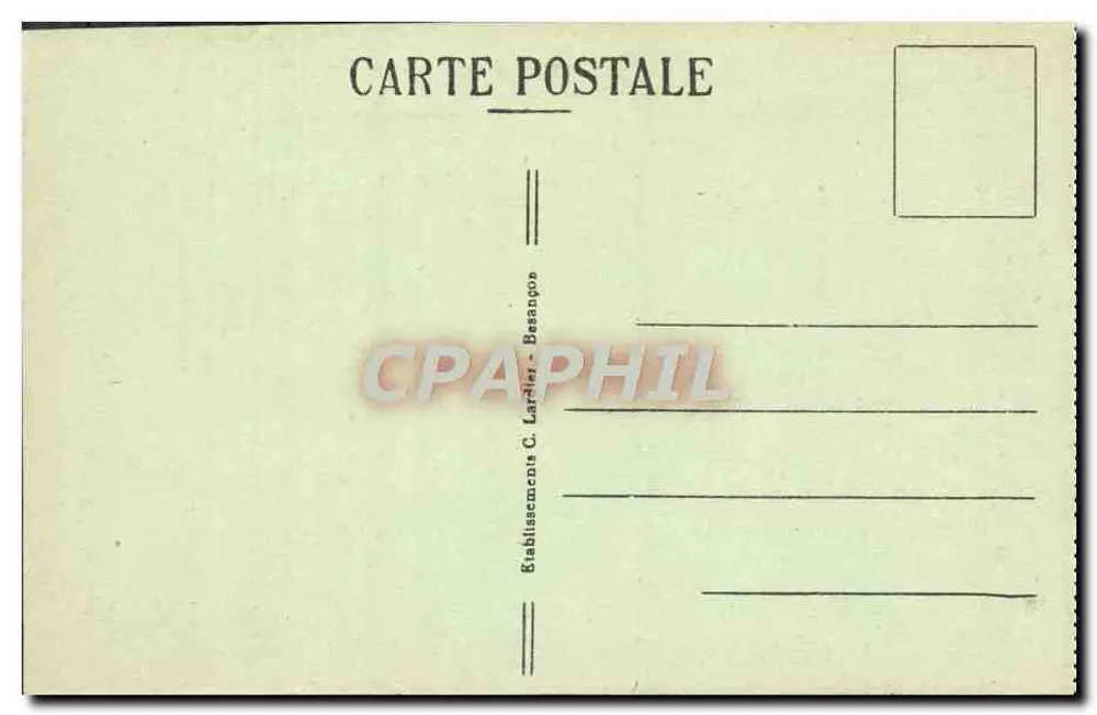 Französisch-schweizerische Grenze — Doubs-Becken — C.L.B. Nr. 881 - Rückseite