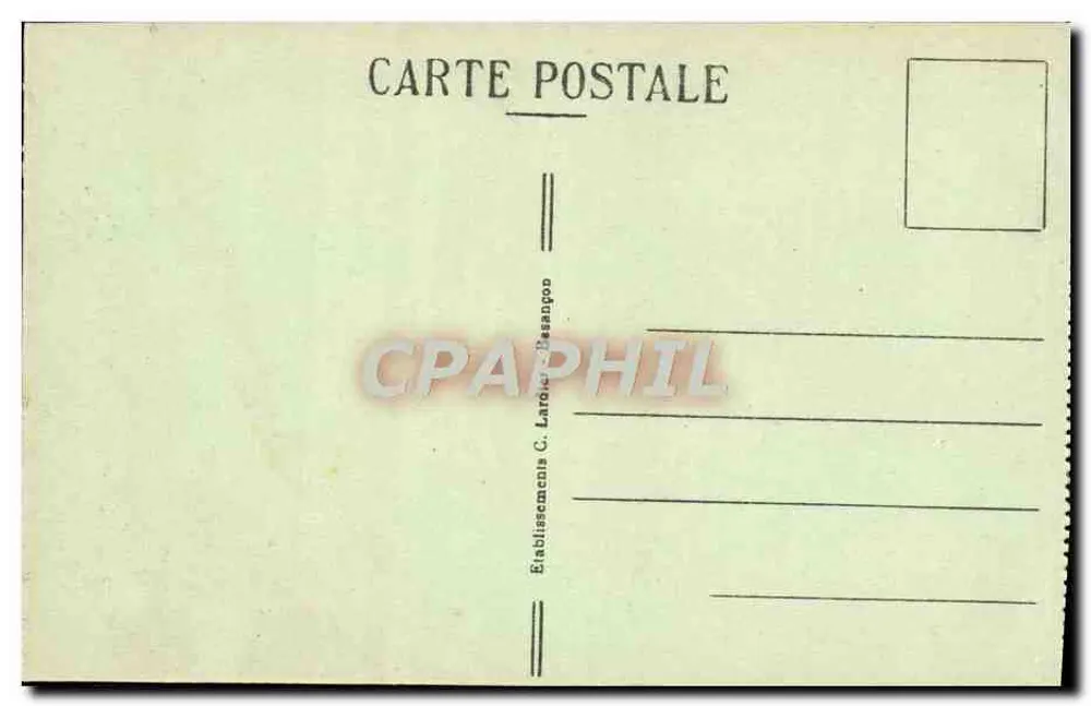 Bassins du DOUBS — Der letzte Bassin vor dem Saut — Grenze Frankreich-Schweiz — Verlag C.L.B. Nr. 917 - Rückseite