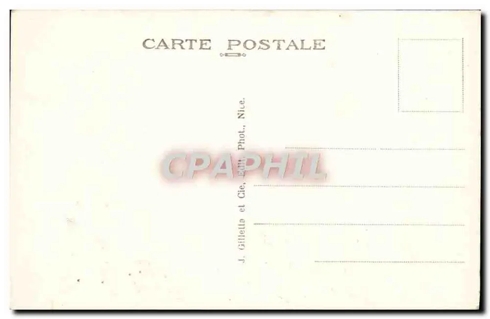 CANNES — Avenida dos Palmeiras — J. Gilletta e Cie, Nice - Verso