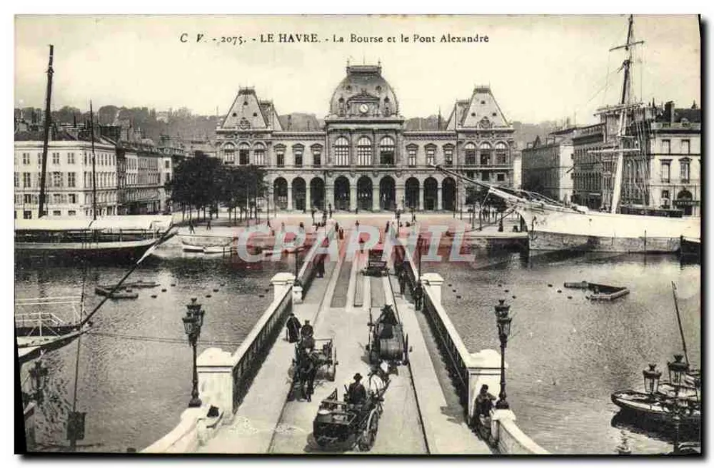 Le Havre — A Bolsa e o Ponte Alexandre — C.P. 2075 - Frente