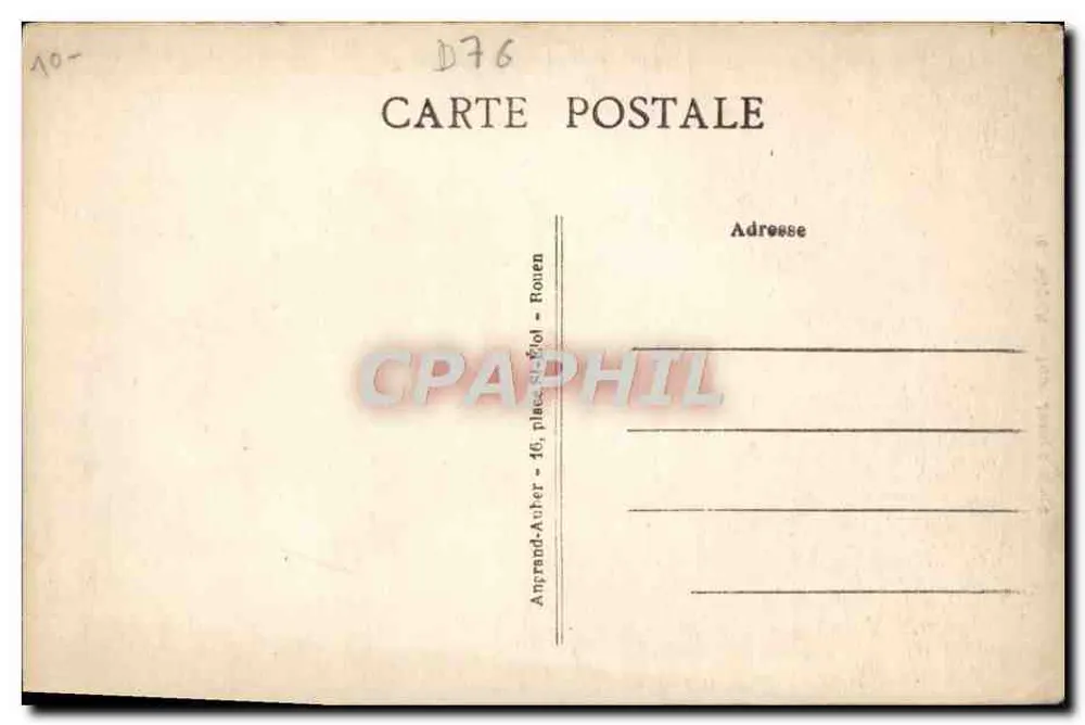 Rouen — Torre de Joana d'Arc — editor Angrand-Auber - Verso