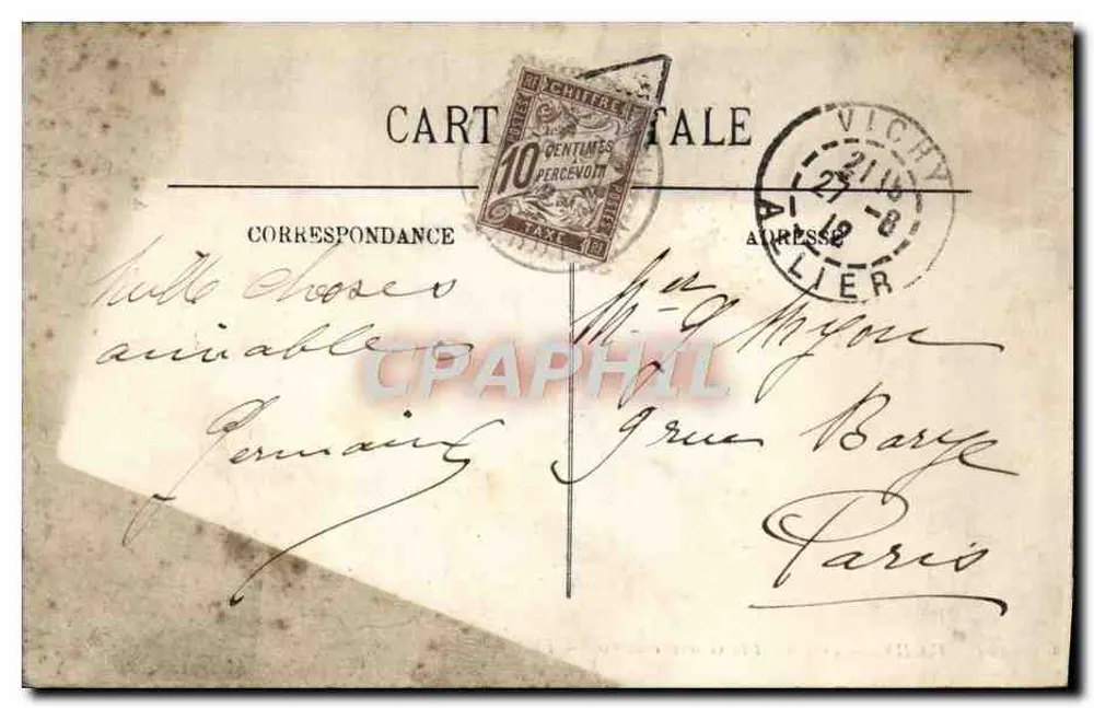 Vichy — Der Park und die überdachte Galerie — LL. n°198 - Rückseite
