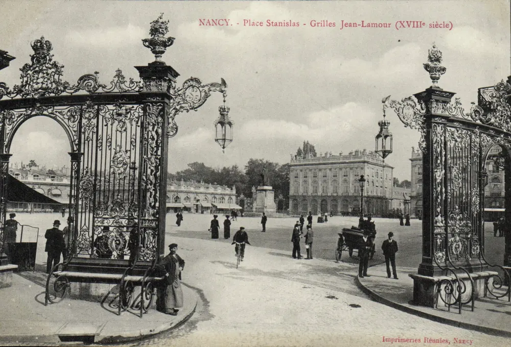 NANCY - Praça Stanislas - Grades Jean-Lamour (século XVIII) — Imprimeries Réunies, Nancy - Frente