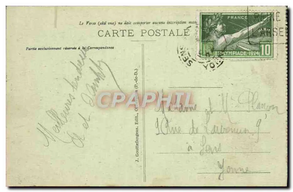 Pics des Trois-Filles in der Nähe des Sancy — Mont-Dore — J. Gattefangeas, Verlag (R.-de-D.) - Rückseite