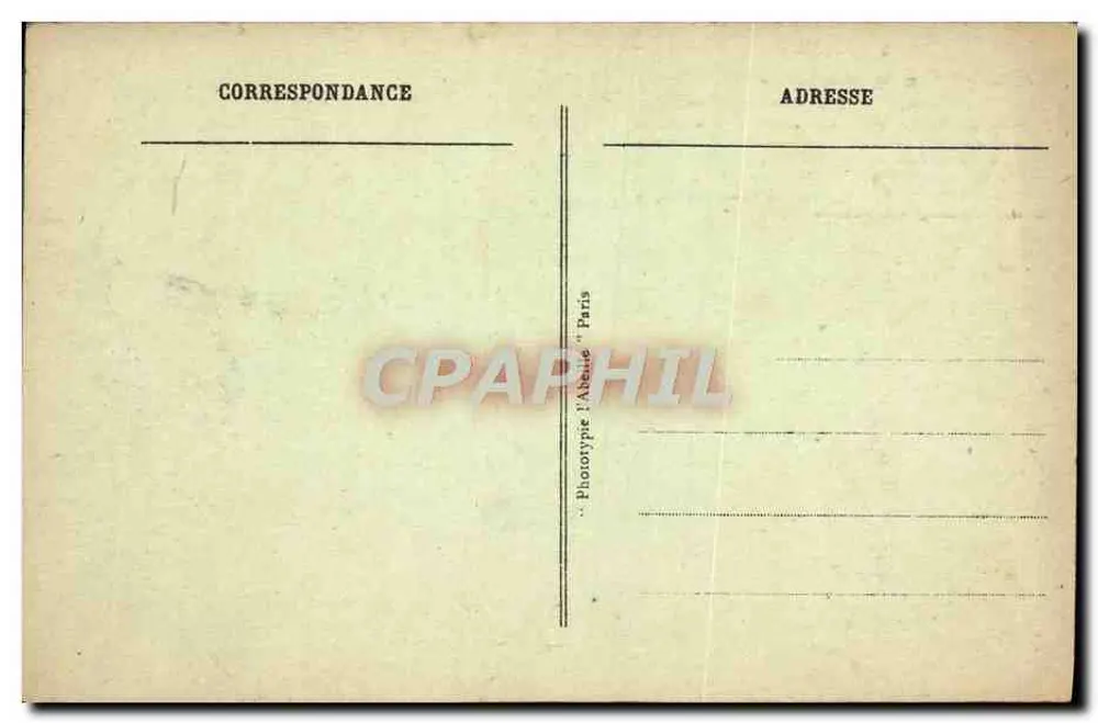 Paris — Der Panthéon und die Statue von J.-J. Rousseau — Phototype l'Abbeu Paris - Rückseite
