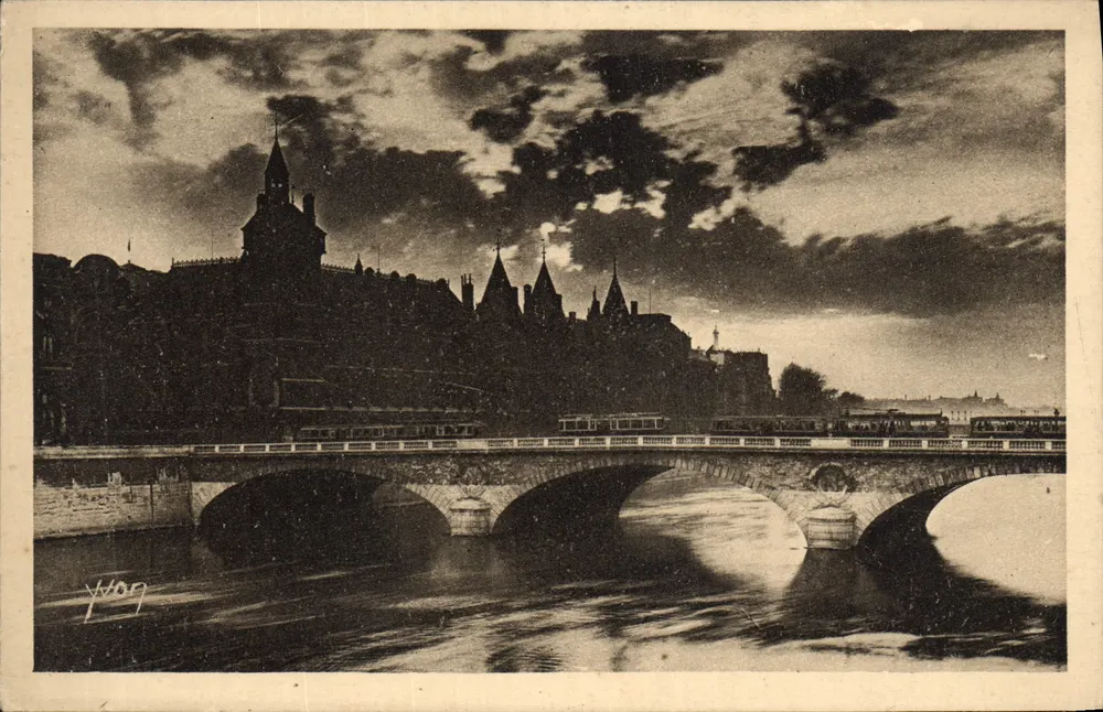 Paris. Die Conciergerie und der Pont au Change — Kunstausgabe YVON, Paris, Serie 152 - Vorderseite