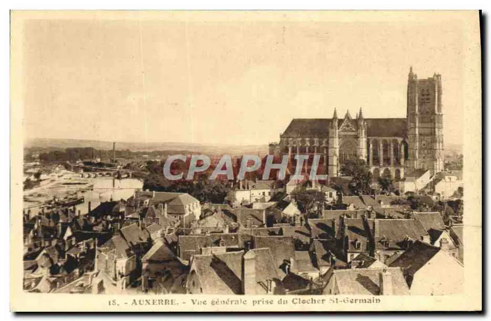 Auxerre — Allgemeiner Blick vom Turm von St-Germain — Edit. Bonuet, Buchhandlung-Zeitung - Vorderseite