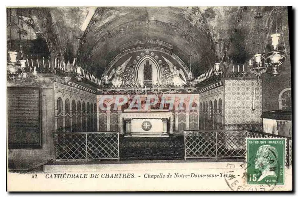 Kathedrale von Chartres — Kapelle Notre-Dame-sous-Terre — Verlag Graphique, Nr. 42 - Vorderseite