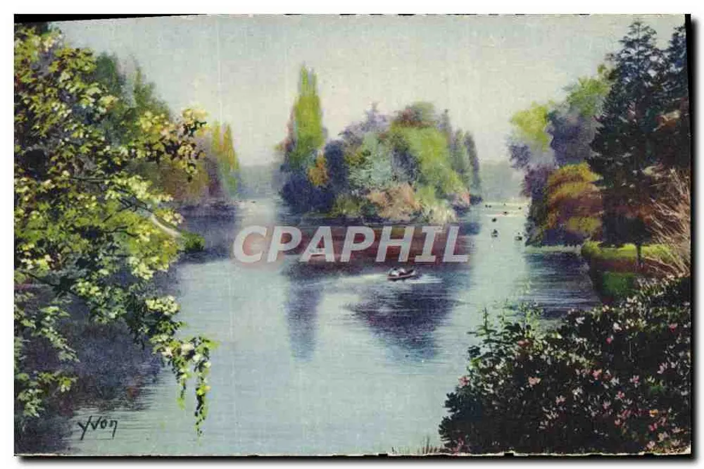 Der See des Bois de Boulogne — Paris... in Flanant — Serie 3, n°45 — Éditions d'Art Yvon - Vorderseite