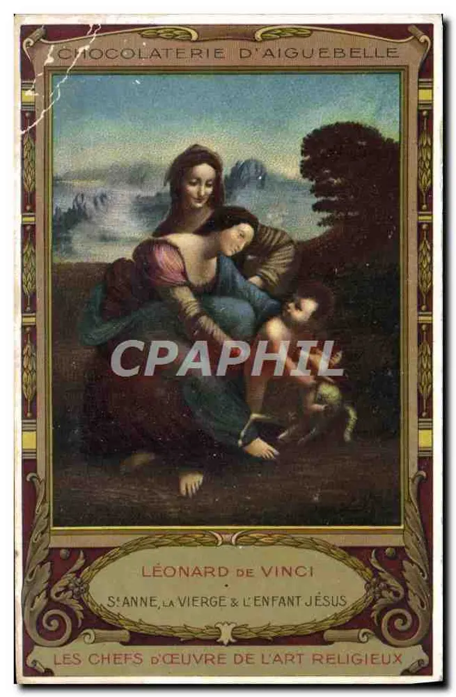 Heilige Anna und das Kind Jesus — Reproduktion inspiriert von Leonardo da Vinci — Chocolaterie d'Aiguebelle - Vorderseite