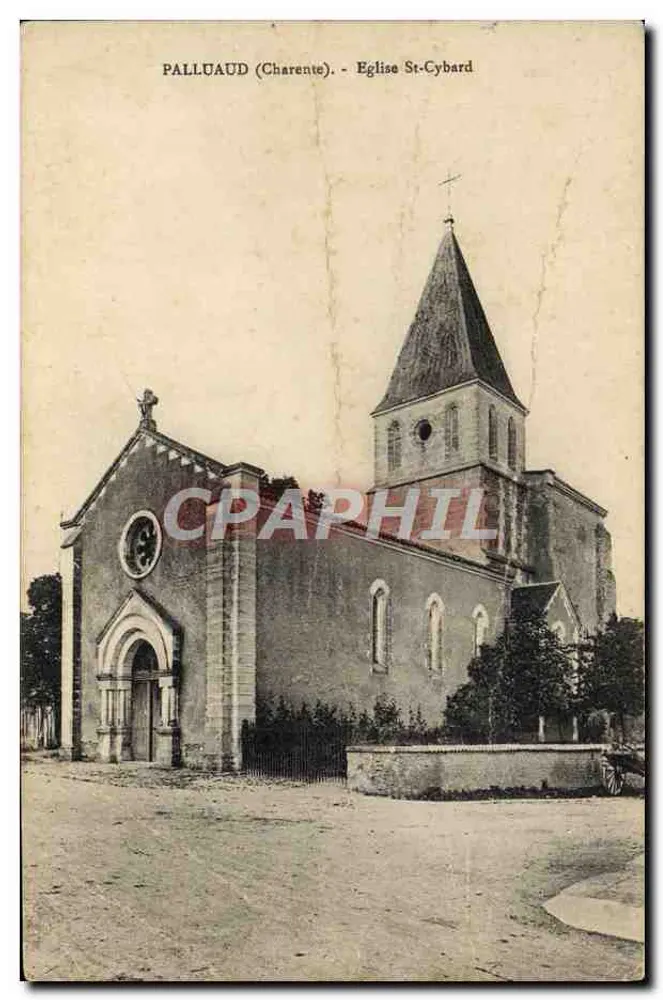 Palluau (Charente) — Igreja de São Cibardo — Edições Fotográficas, James Delage, Montmorlan (Charente) - Frente