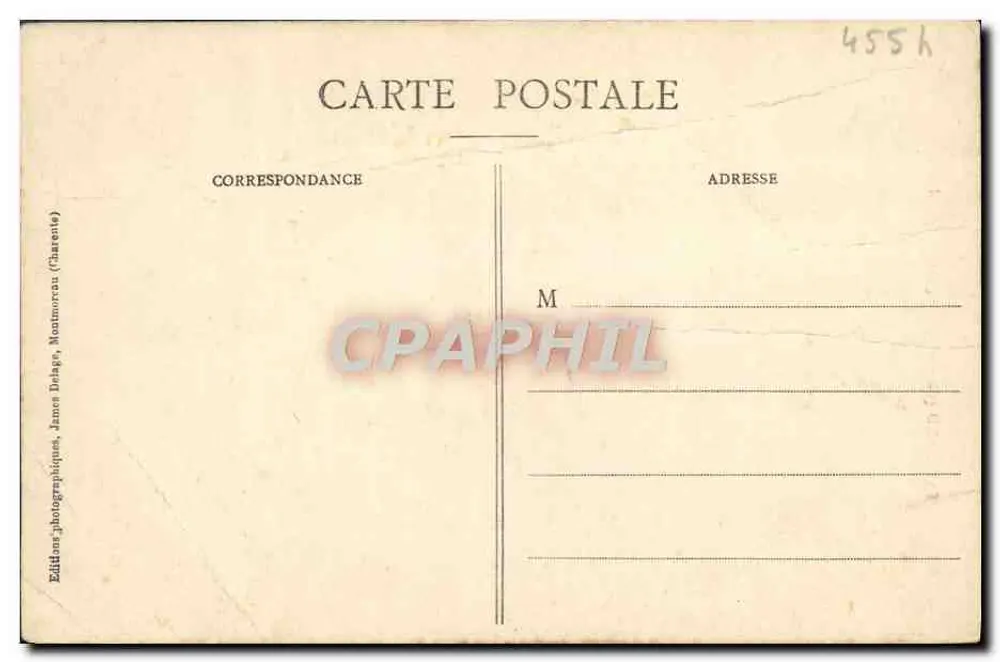Palluau (Charente) — Igreja de São Cibardo — Edições Fotográficas, James Delage, Montmorlan (Charente) - Verso
