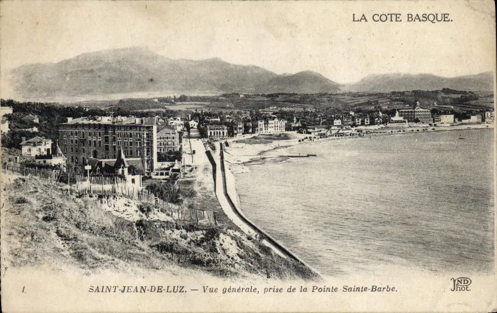 Saint-Jean-de-Luz — allgemeine Ansicht vom Pointe Sainte-Barbe — ND Hot. - Vorderseite