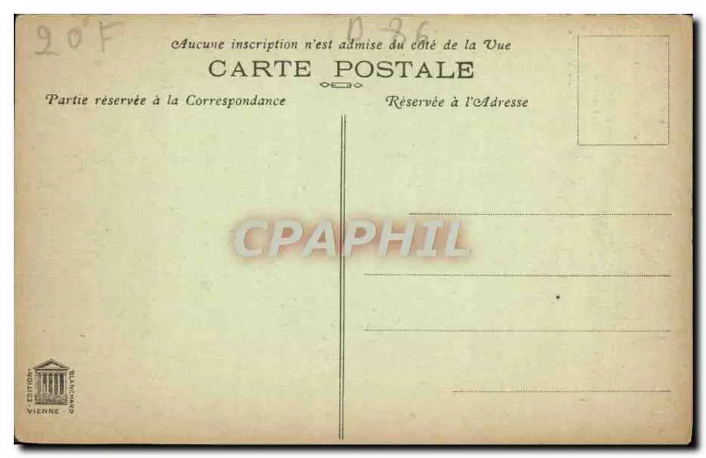 Torre da Maison Faugier — Viena — Edição Blancardo - Verso