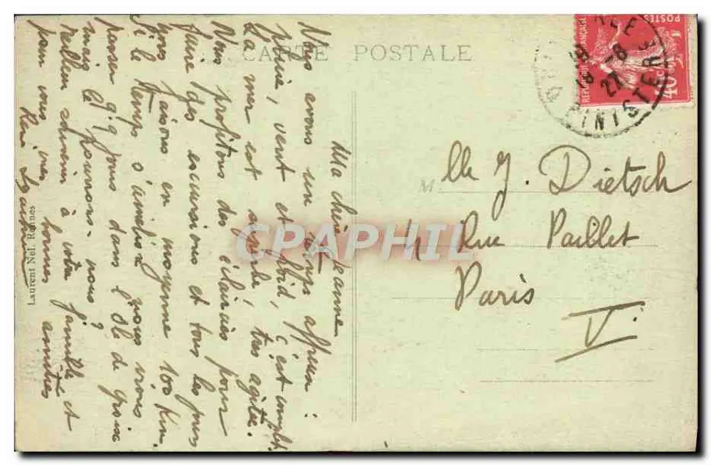 Route de Plouay au Faouët — Forêt de Pont-Callec et Vallée du Scorff — n°1491 - Rückseite