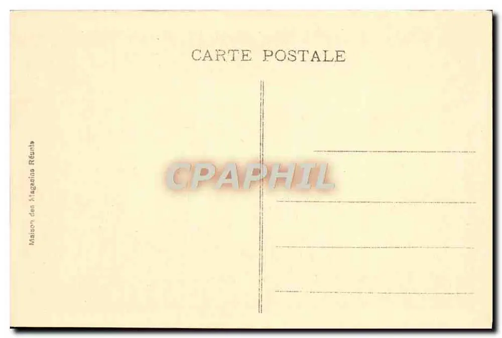 NANCY - Place de la Carrière — vista panorâmica com igreja e trilhas cercadas por árvores — editor Maison des Magasins Réunis, n°4 - Verso