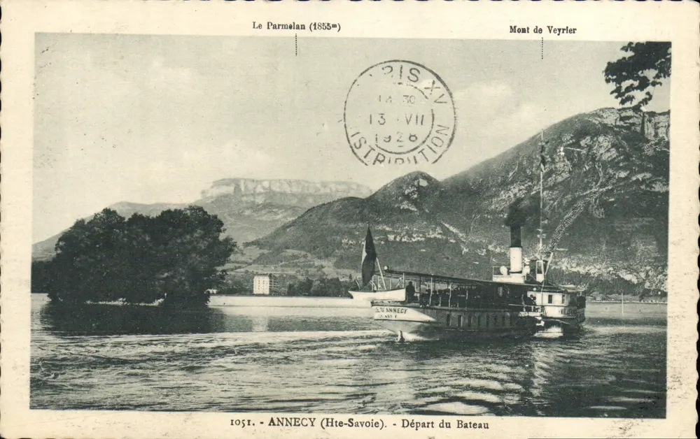 Anney (Alta Saboia) — Partida do Barco — Fares, editor, em Annecy - Frente