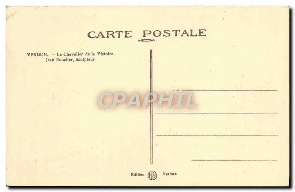 Verdun — Der Ritter der Sieges — Edition Verdus - Rückseite