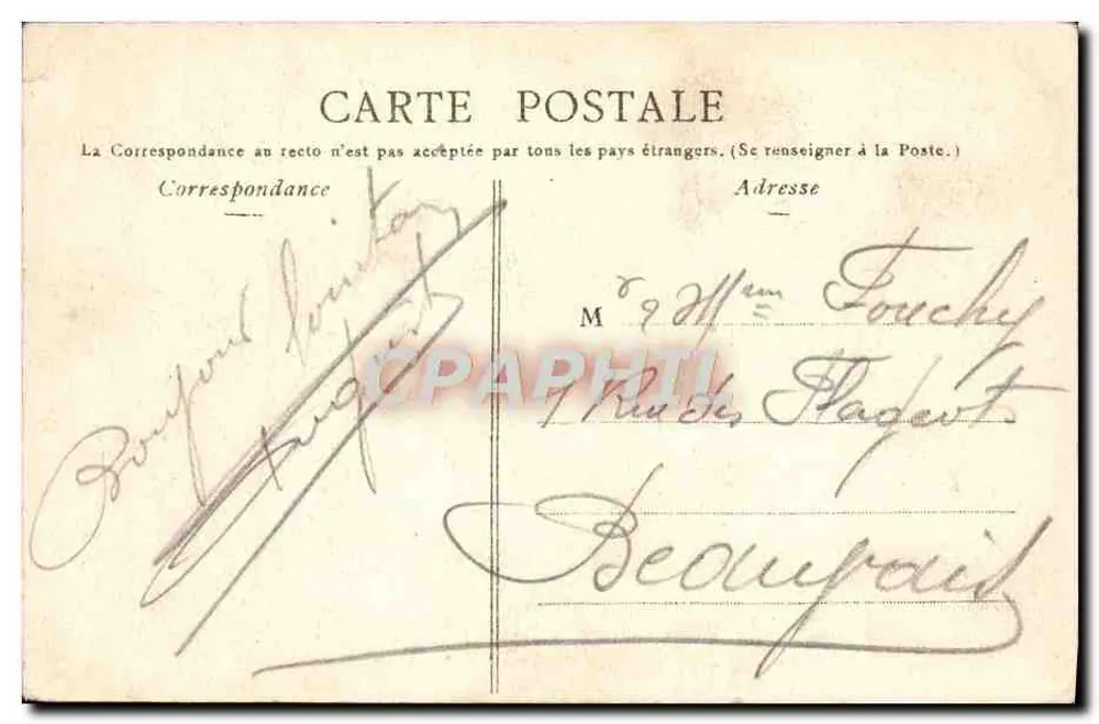 Arras — L'Exéché, n° 52 — éditeur B. D., Roubaix - Verso