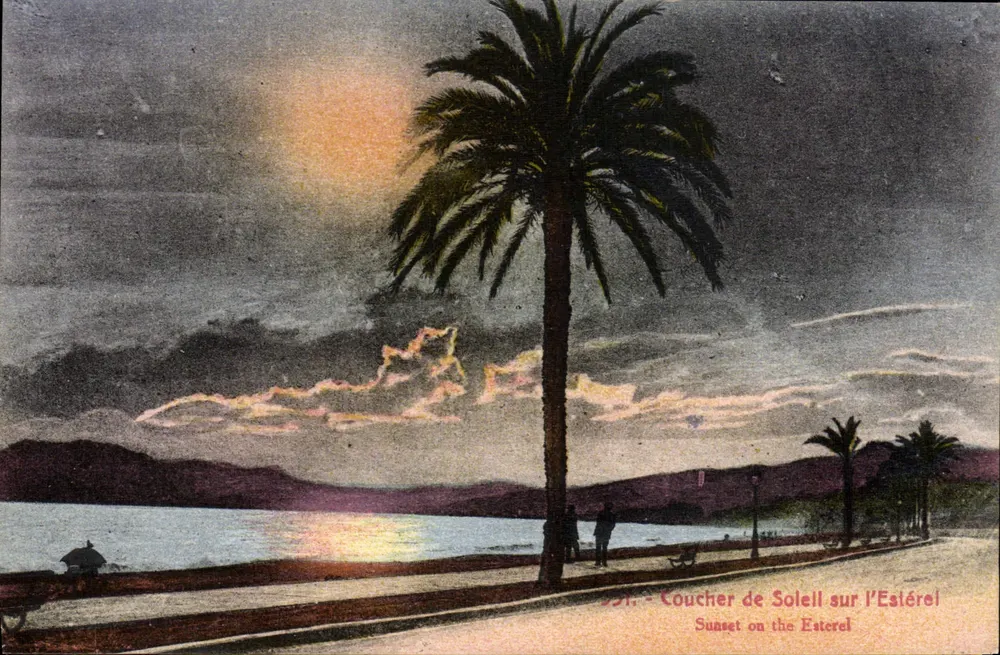 Pôr do Sol sobre o Estérel — Edição Giletta, Nice, n° 290 - Frente