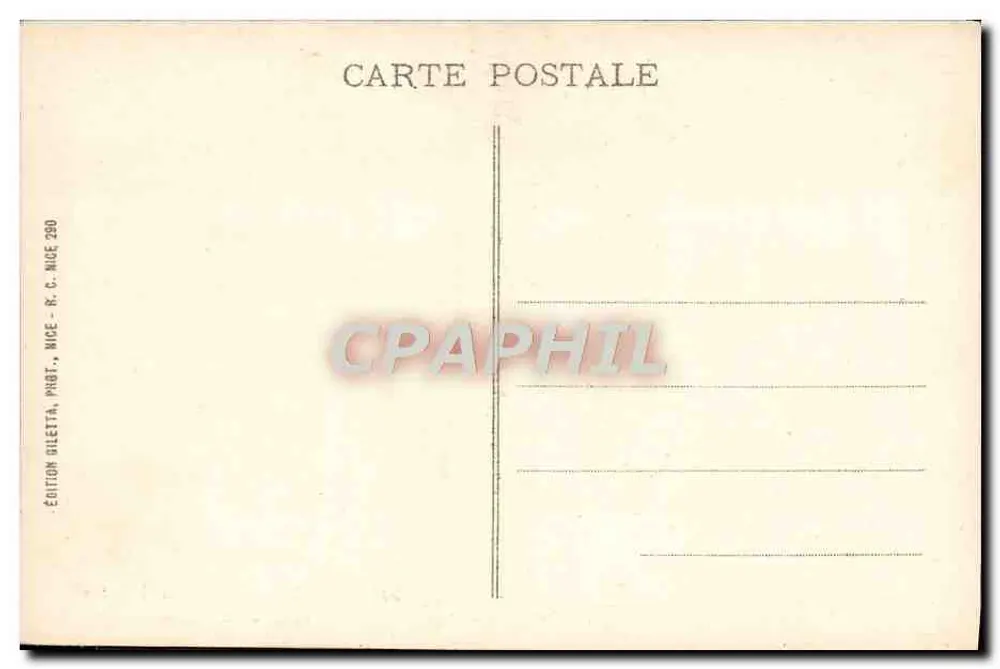 Pôr do Sol sobre o Estérel — Edição Giletta, Nice, n° 290 - Verso