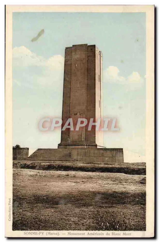 SOMME-PY (Marne) — Amerikanisches Denkmal auf dem Blanc Mont — Jacques Fréville, Verlag, Reims - Vorderseite