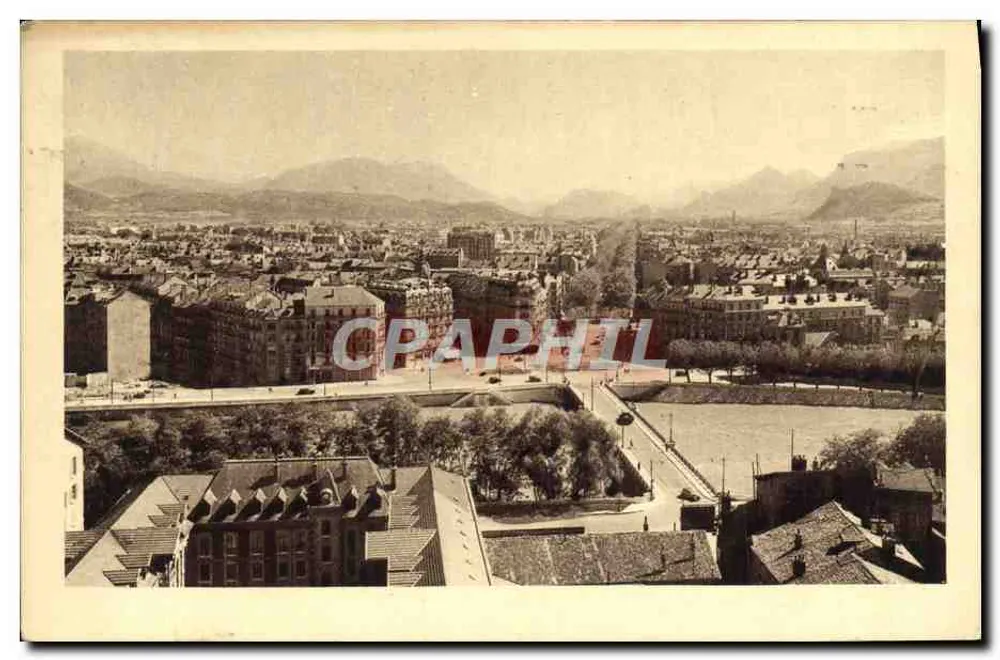 Grenoble — Vista geral — BRAUN & Cie, Imp.-Edit. Mulhouse-Dornach - Frente