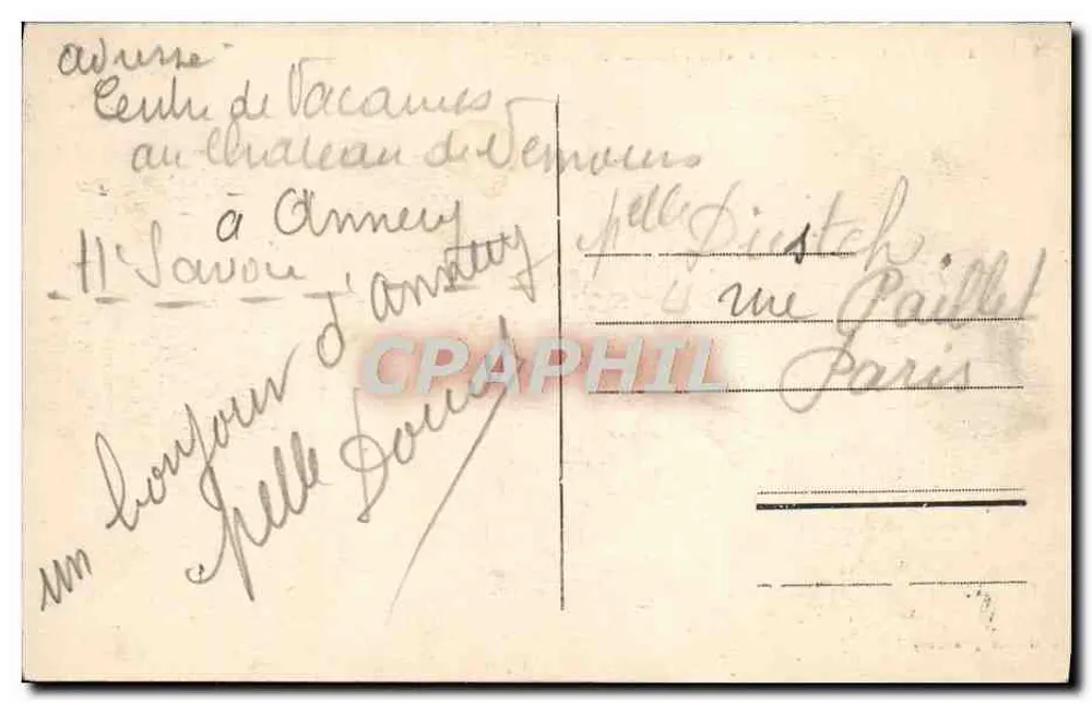 See ANNECY — Saint-Michel und Schloss Duingt — A. Gardet, Annecy - Rückseite