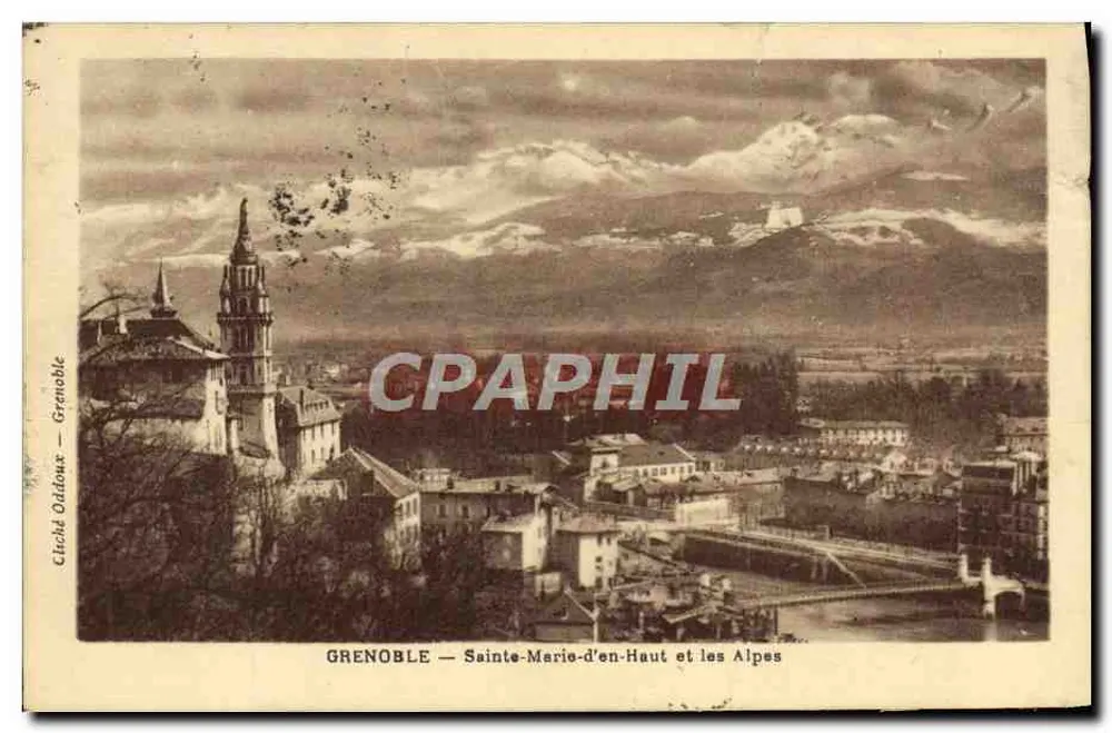 Grenoble — Sainte-Marie-d'en-Haut et les Alpes — Cliché Oddou - Recto