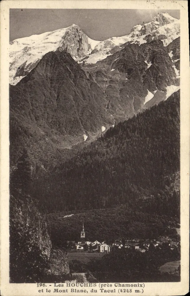 Les Houches (bei Chamonix) — Ansicht des Mont Blanc und des Tacul (4248 m.) — L. Morand, Foto-Verlag - Vorderseite