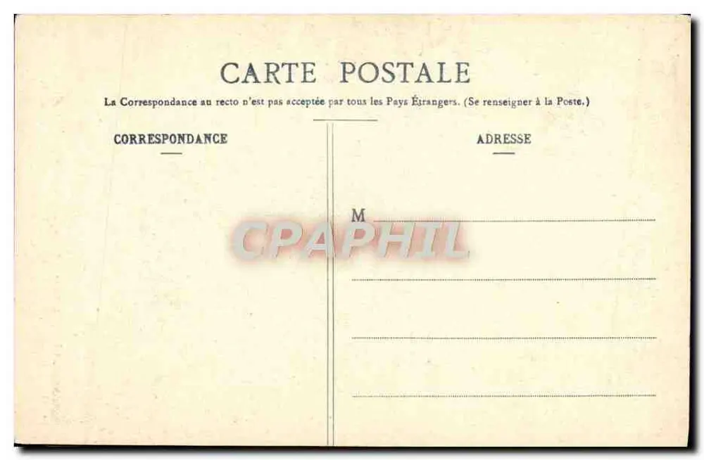Langres - Hotel de la Sous-Préfecture, ehemalige Residenz des berühmten Hauses Château-Villain; heute Residenz des Generals Piepape und Madame la Comtesse d'Aulan - Verlag: Papeterie Paul Mongin & Frères - Rückseite