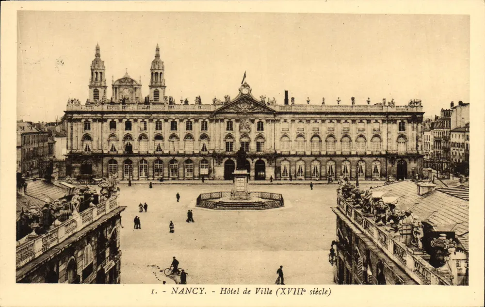 Nancy - Hotel de Ville (século XVIII) — editor: Maison des Magasins Réunis - Frente
