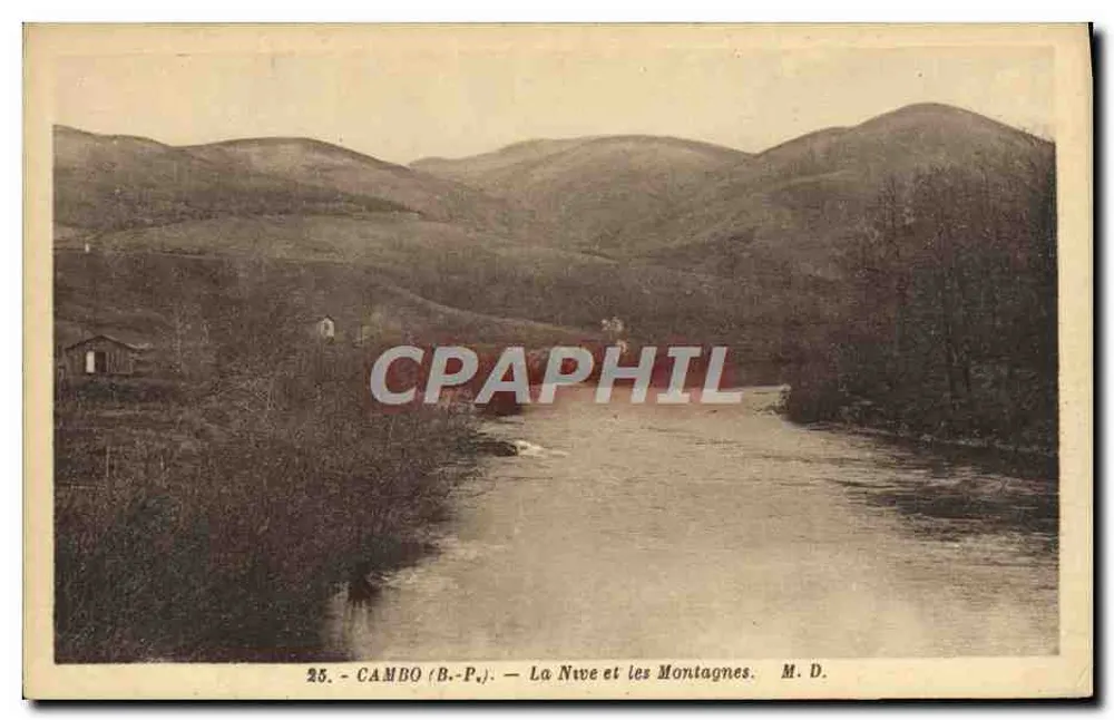 Cambo (B.-P.) — La Nive y las Montañas — M. D. — n°25 - Anverso