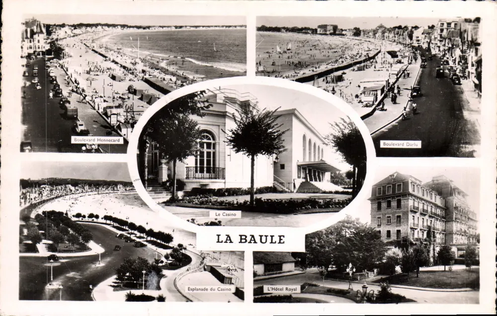 La Baule — Panoramablick mit dem Casino, dem Boulevard Hennecard, dem Boulevard Darlu und dem Hotel Royal — Editions Gaby - Vorderseite