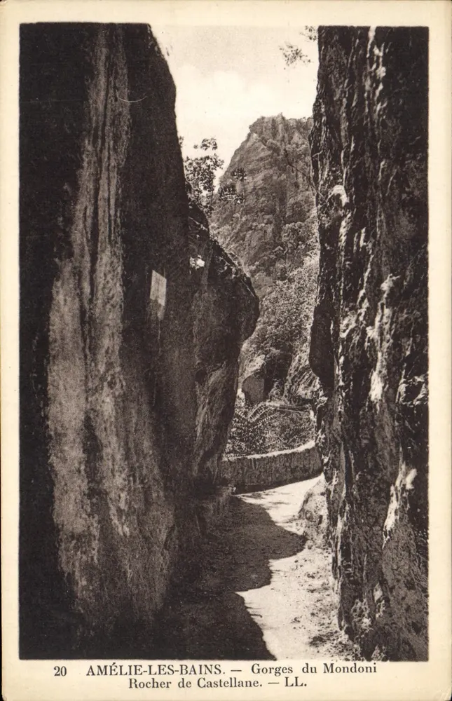 Amélie-les-Bains — Rocher de Castellane — Gorges du Mondoni — LL. — N° 20 - Vorderseite