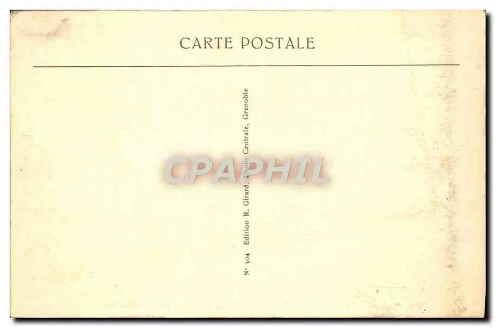 Le Bourg d'Oisans (719 m.) und Signal de Prégentil (1938 m.) — Unsere Alpen — Verlag R. Girard, Grenoble, Nr. 504 - Rückseite