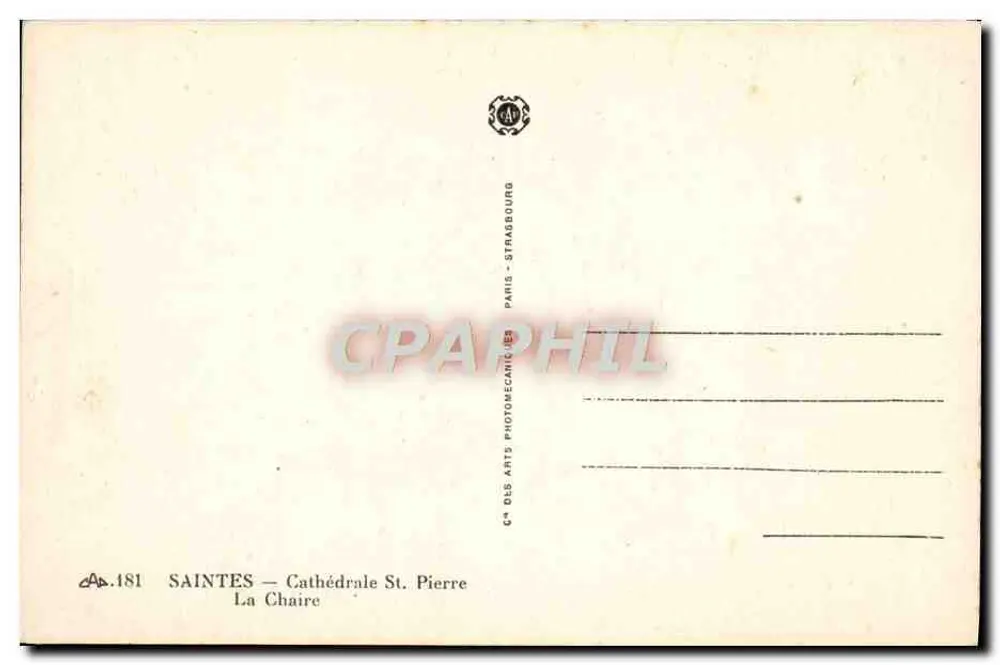 Saintes — Cattedrale di San Pietro — La Sedia - Verso