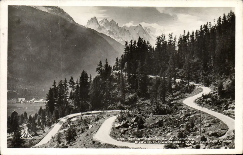 Argentière — Tal der Chamonix, Route des Col des Montets und Mont Blanc — C.A.R. - Vorderseite