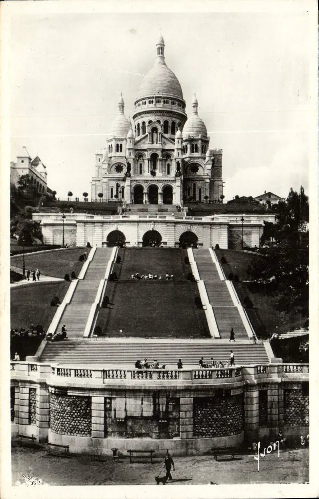 Paris — Basilika des Heiligen Herzens und die monumentale Treppe — Art Editions - Vorderseite