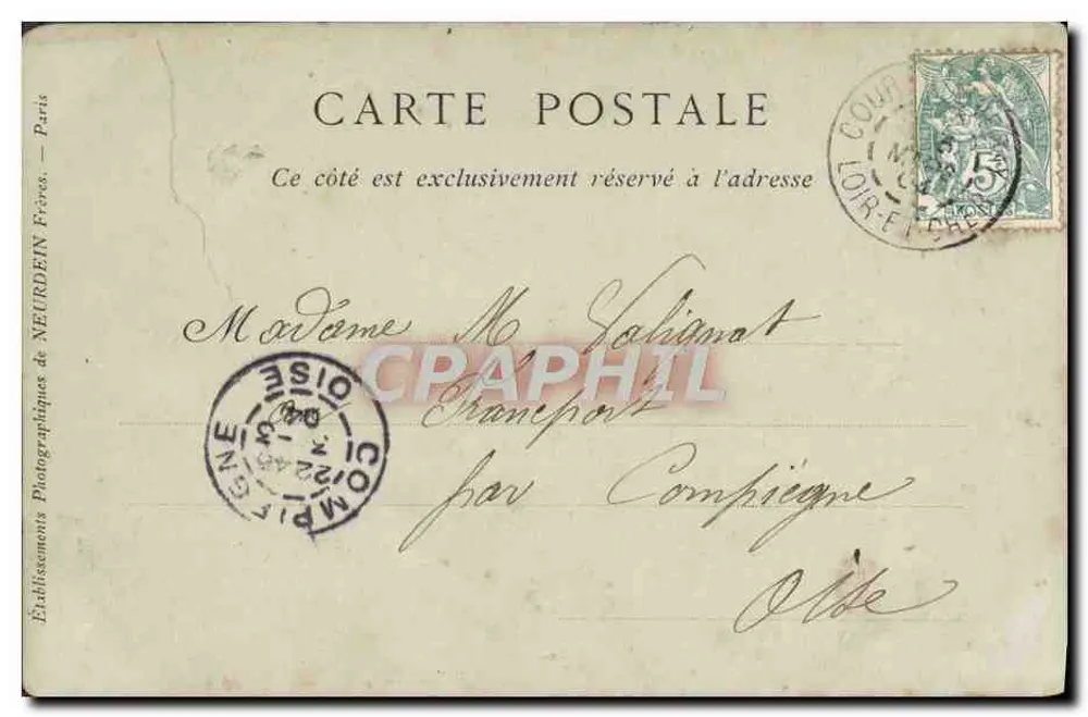 Castelo de Cheverny — O Salão — G. H. Phot - Verso