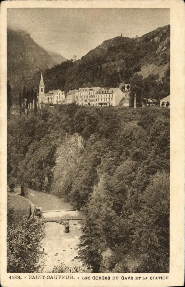 Saint-Sauveur — Die Gorges des Gave und die Station — Verleger: Rélingravure Labonche Frères, Toulouse — Seriennummer 4183 - Vorderseite