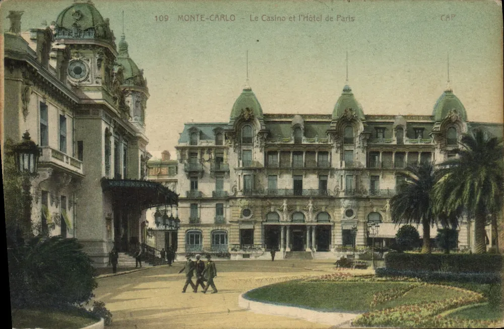 Monte-Carlo — Ansicht des Casinos und des Hôtel de Paris — CAP - Vorderseite