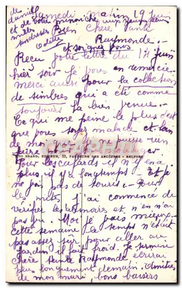 Belfort — La Statua « Quand Même » (Opera di Mercié) - Verso