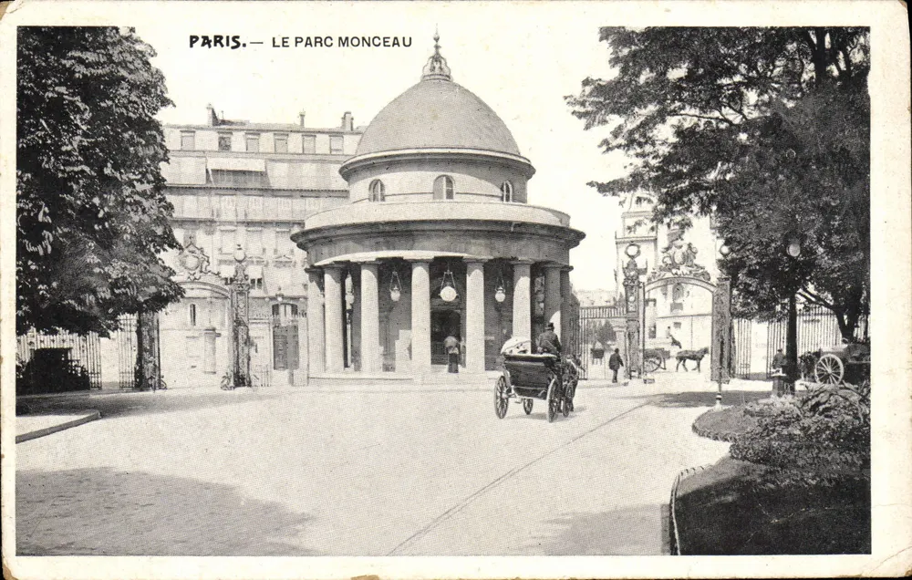 Paris — O Parc Monceau — editor não visível - Frente