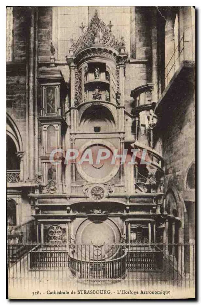Cathédrale de STRASBOURG — L'Horloge Astronomique — éditeur C.R. BERGERET, n° 516 - Vorderseite