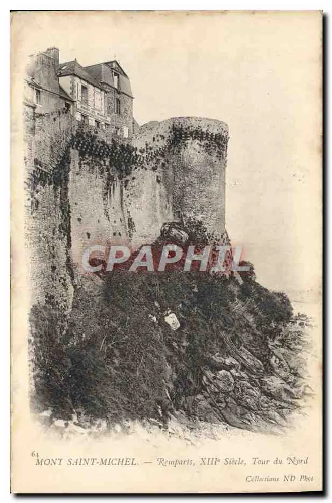 Mont Saint-Michel — Mauern, 13. Jahrhundert, Nordturm — Sammlung ND Phot - Vorderseite