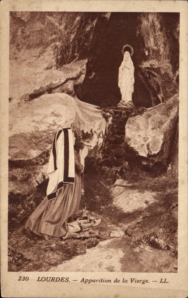 Lourdes — Aparecimento da Virgem — LL. n° 230 - Frente