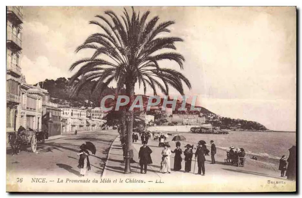 NICE — A Promenade do Midi e o Castelo — LL. — Selecta - Frente