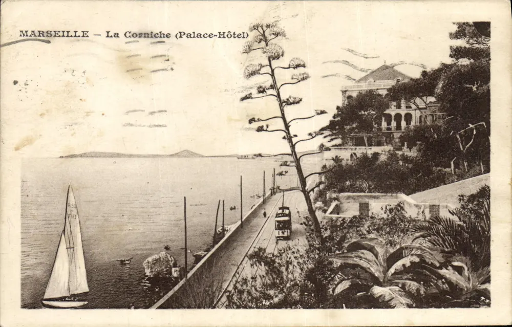 Marseille — A Corniche (Palácio-Hotel) — editor não identificado - Frente