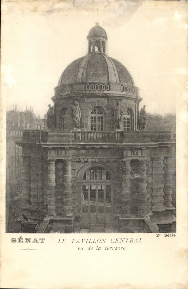 Senaat — Het Pavillon Centrale gezien vanaf de terras — 2e Serie - Voorkant